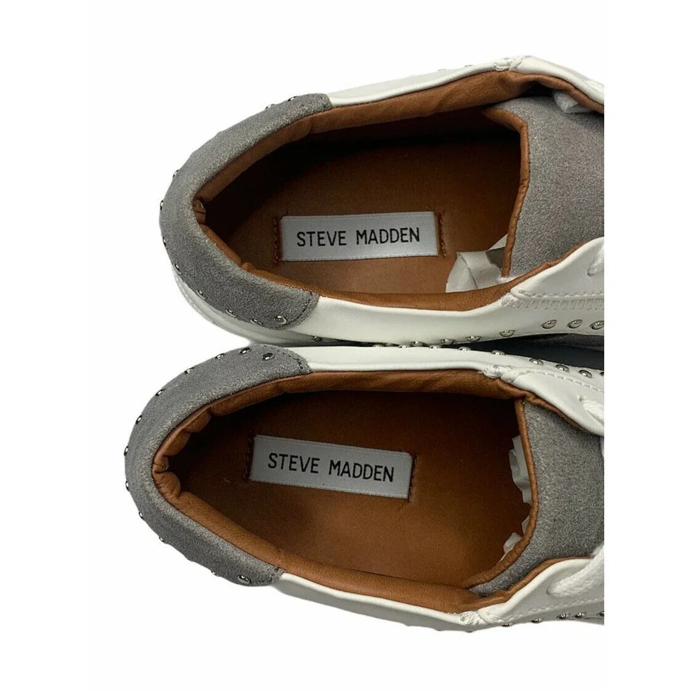 NEW Steve Madden Annita Court Fashion Sneakers Shoes Leather Animal Print Size 8